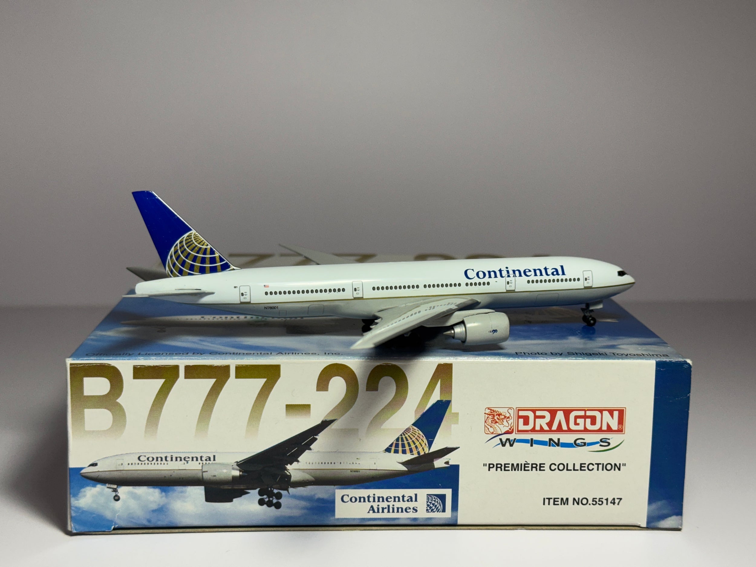 Dragon Wings 1:400 Continental Airlines Boeing 777-200 N78001 55147