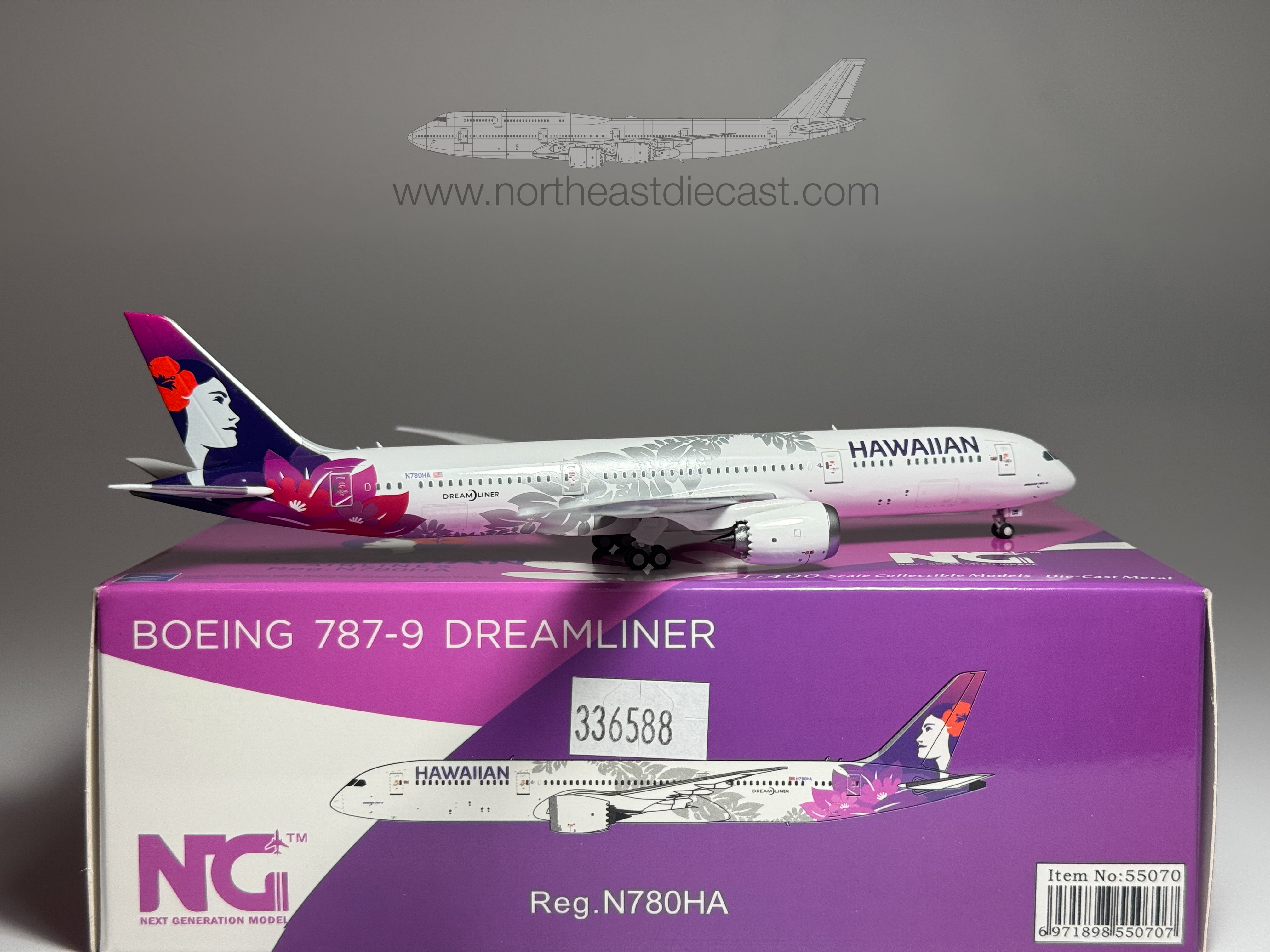 Hawaiian Airlines Boeing 787-9 1:400 NG Models N780HA (NG55070)