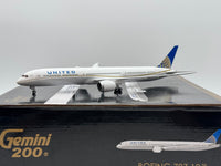 Gemini Jets 1:200 United Airlines Boeing 787-10 N78791 Golden Globe G2UAL754