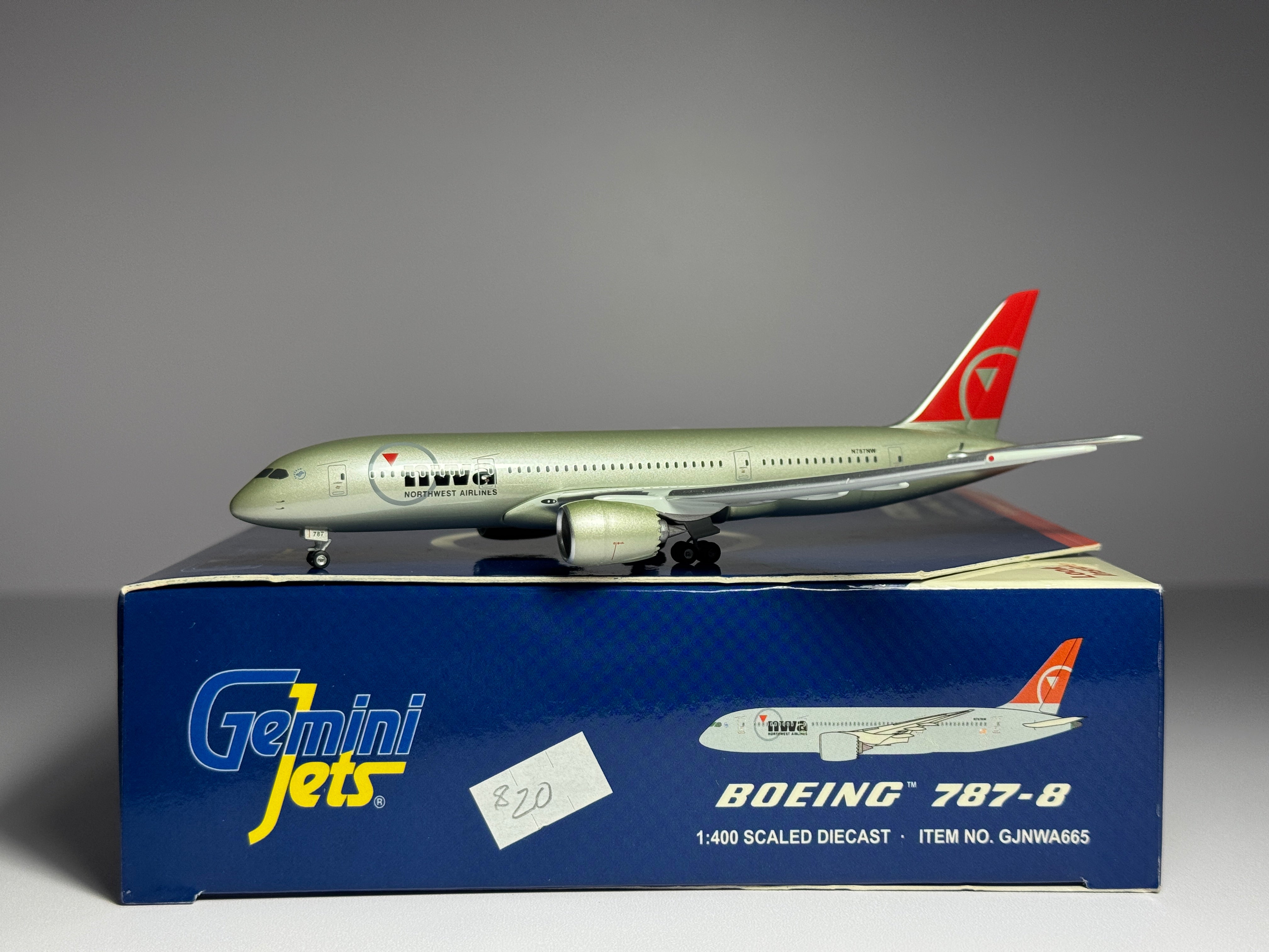 Gemini Jets 1:400 Northwest Airlines Boeing 787-800 N787NW last