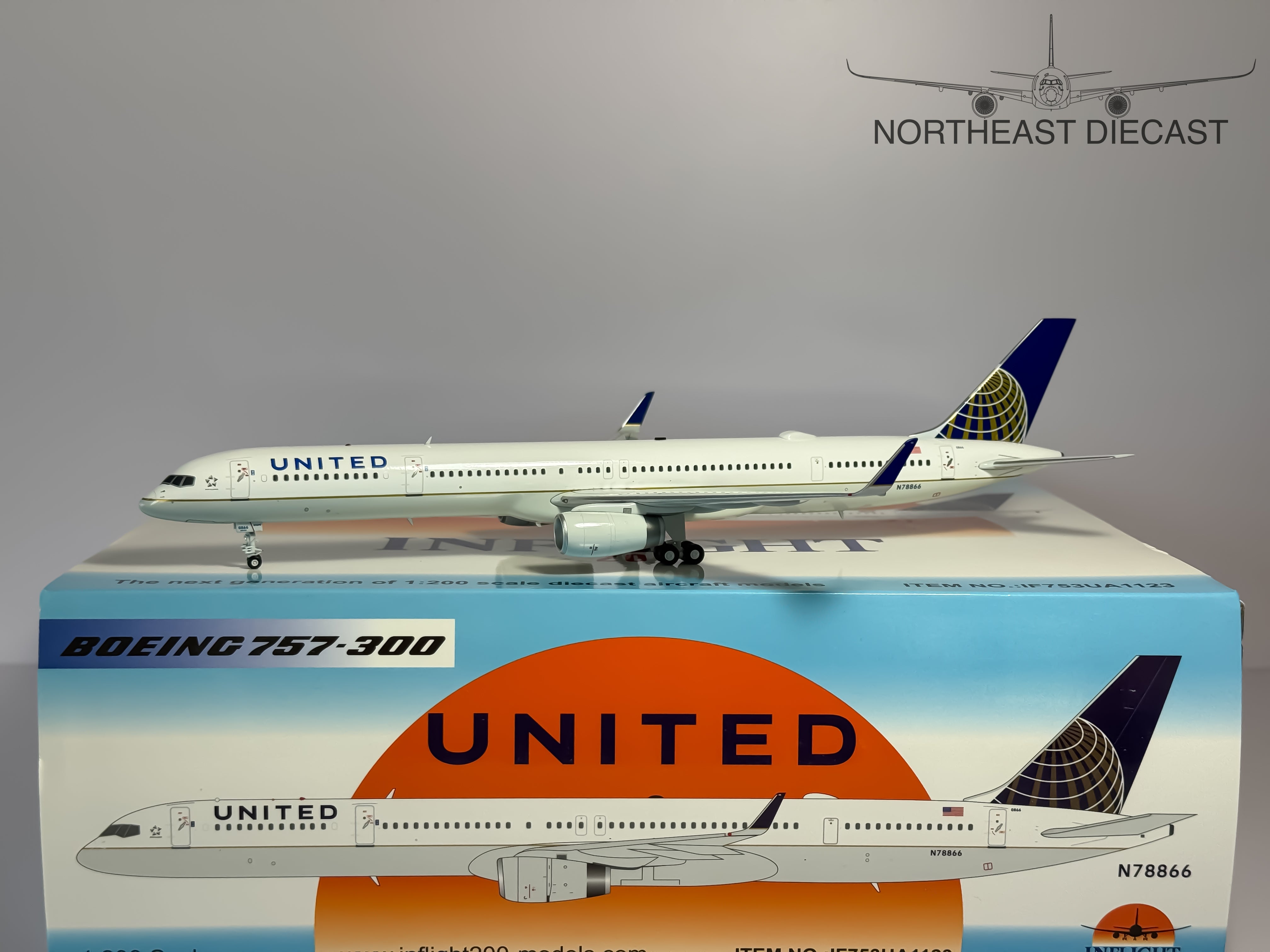 United Airlines Boeing 757-300 1:200 Inflight200 N78866 (IF753UA1123)