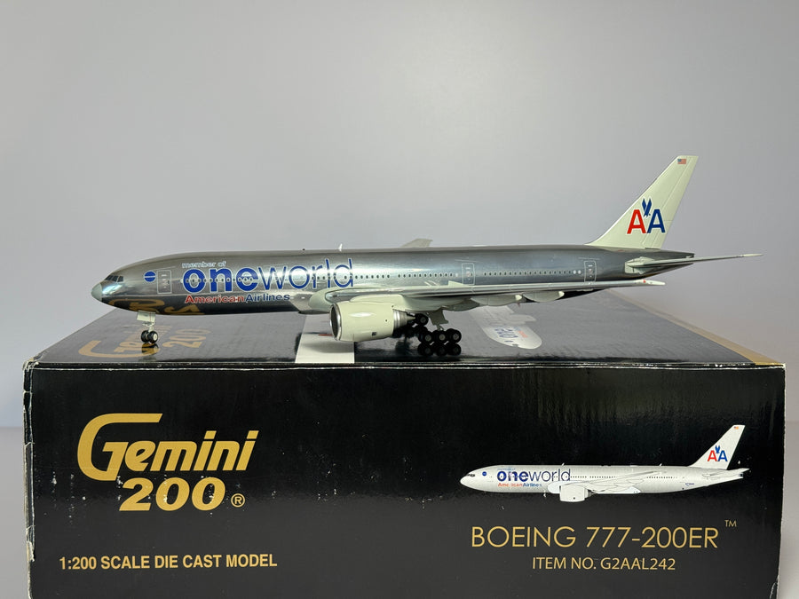 Gemini Jets 1:200 American Airlines Boeing 777-200ER N791AN OneWorld polished G2AAL242