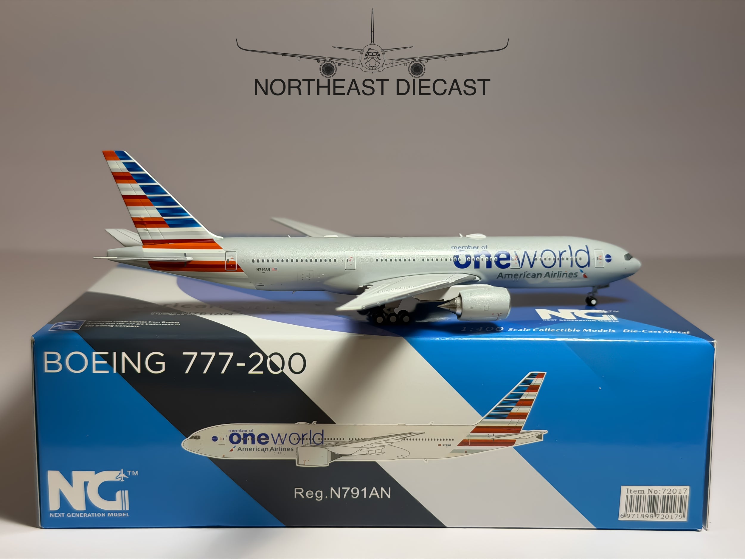 American Airlines Boeing 777-200 1:400 NG Models N791AN (NG72017)