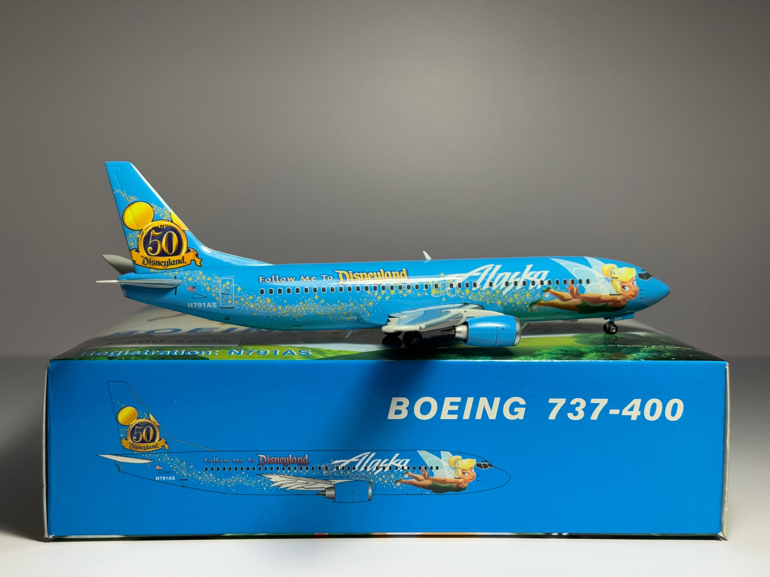 Phoenix Models 1:200 Alaska Airlines Boeing 737-400 N791AS Disneyland "Tinkerbell" PH2N791AS