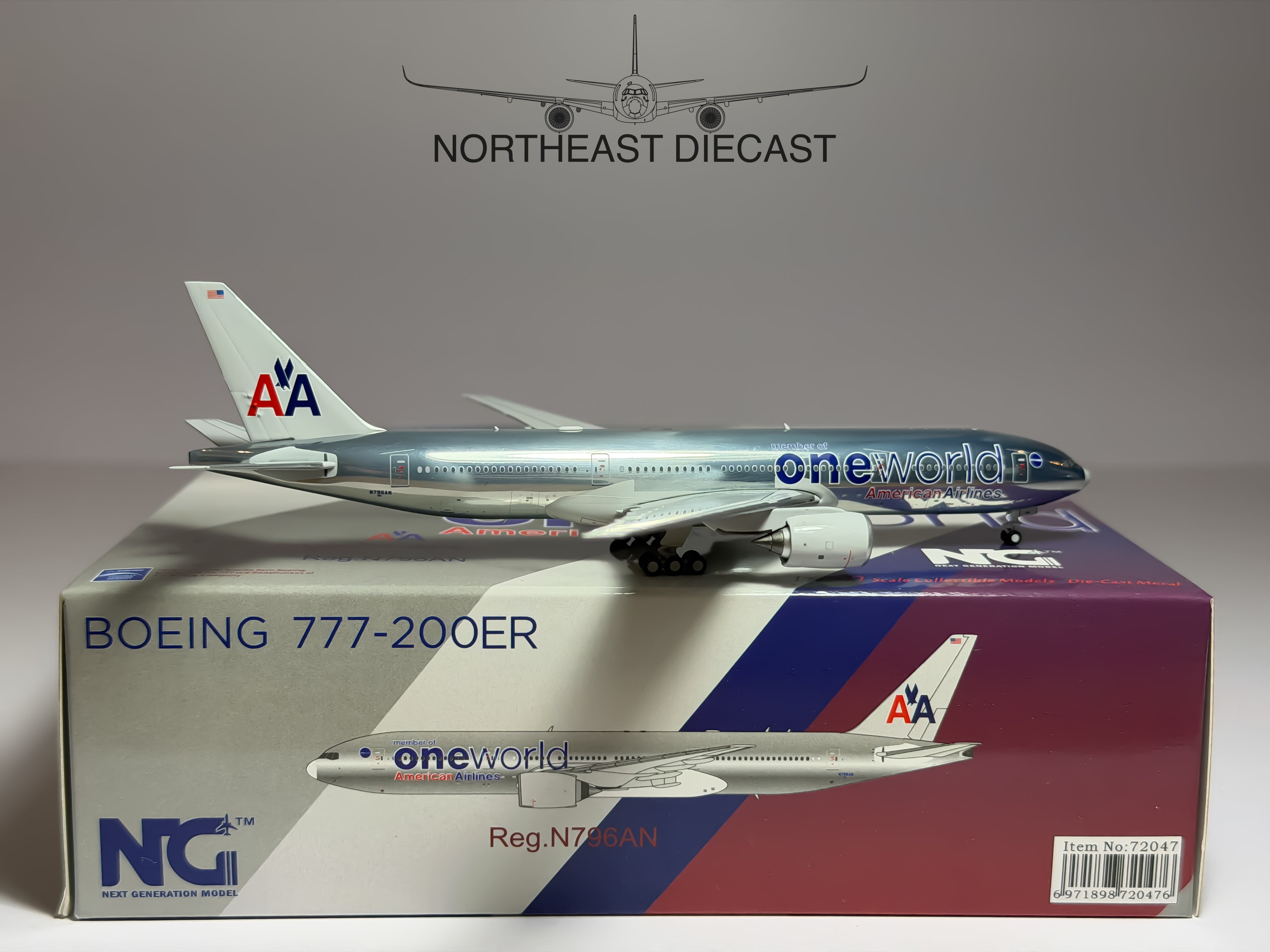 American Airlines Boeing 777-200 1:400 NG Models N796AN (NG72047)