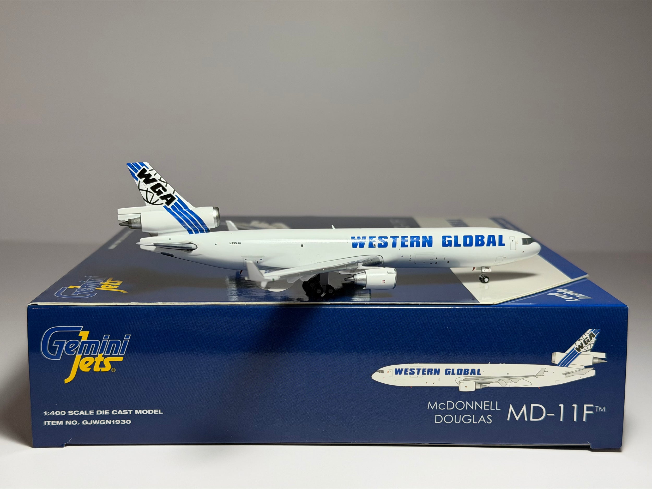 Gemini Jets 1:400 Western Global McDonnell Douglas MD-11F N799JN current colors GJWGN1930
