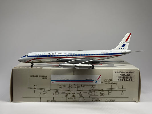 Aeroclassics 1:200 United Airlines Douglas DC-8-12 N8003U Stars and Bars AC219470