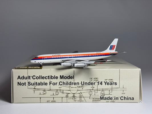 Aeroclassics 1:400 United Airlines Douglas DC-8-20 N8005U Saul Bass ACN8005U