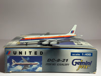 Gemini Jets 1:400 United Airlines Douglas DC-8-20 N8005U Saul Bass GJUAL091