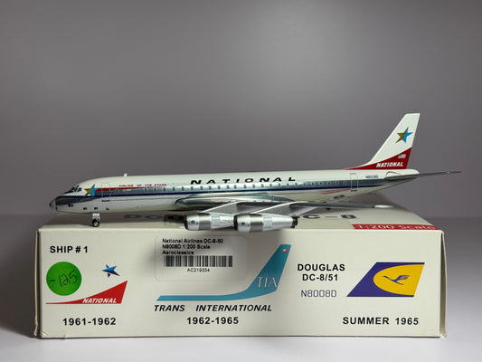 Aeroclassics 1:200 National Airlines Douglas DC-8-50 N8008D Ship #1 "Airline of the Stars" AC219334