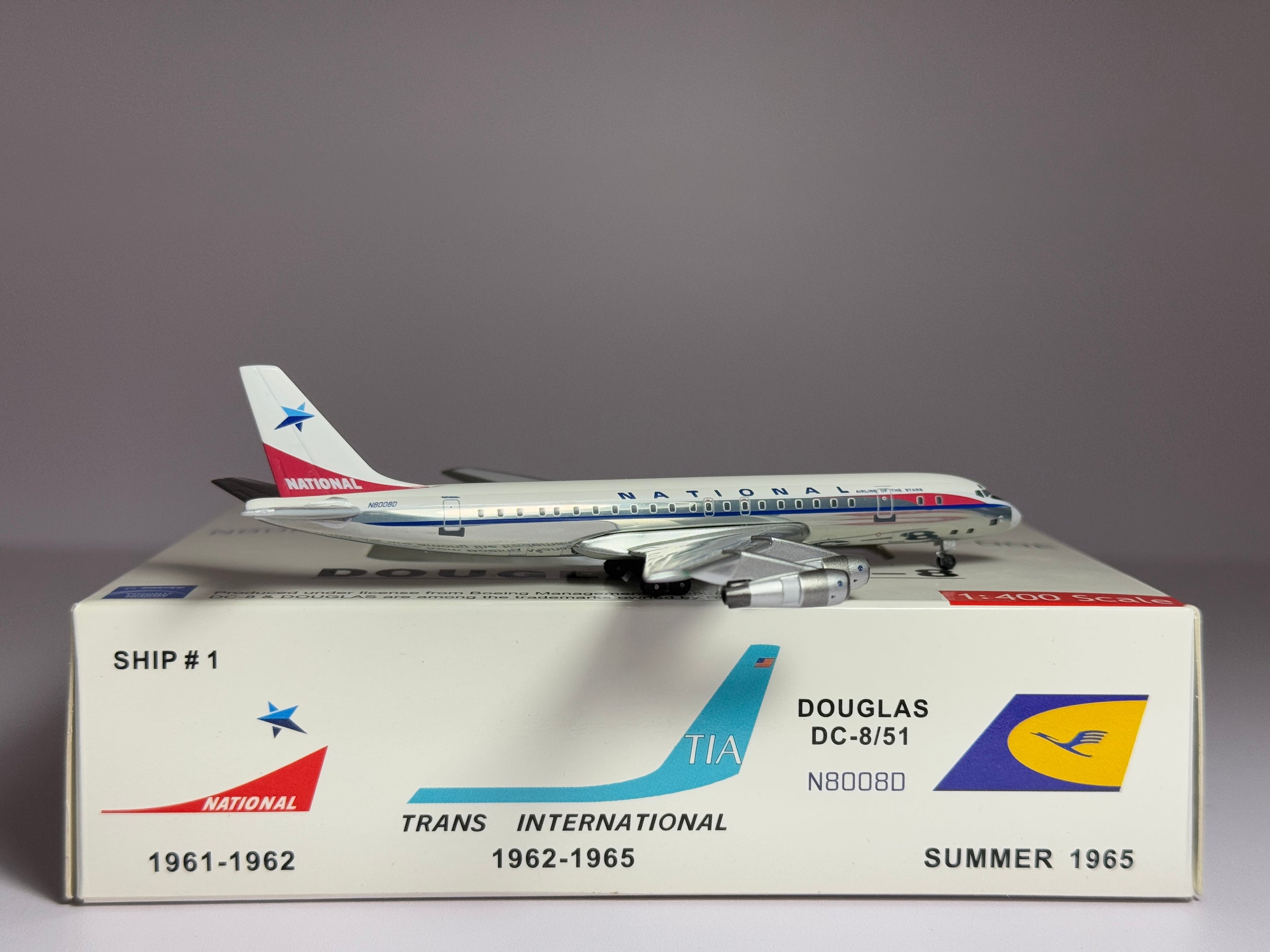 Aeroclassics 1:400 National Airlines Douglas DC-8-50 N8008D Airline of The Stars ACNAT0908
