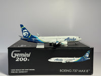 Gemini Jets 1:200 Alaska Airlines Boeing 737 MAX 8 N801AK new colors G2ASA1317