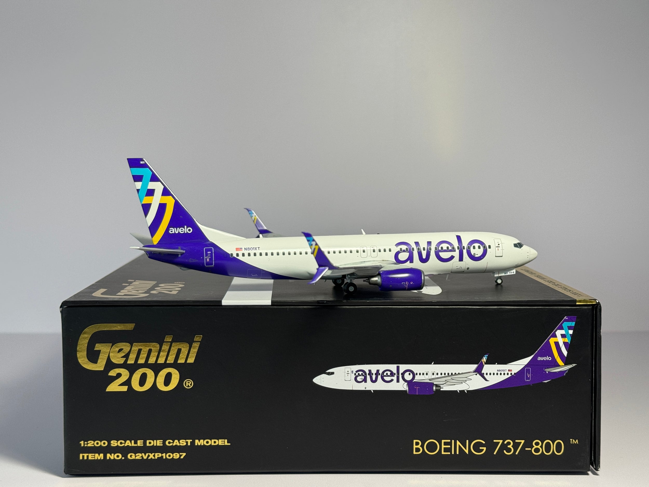 Gemini Jets 1:200 Avelo Boeing 737-800 N801XT current scheme G2VXP1097