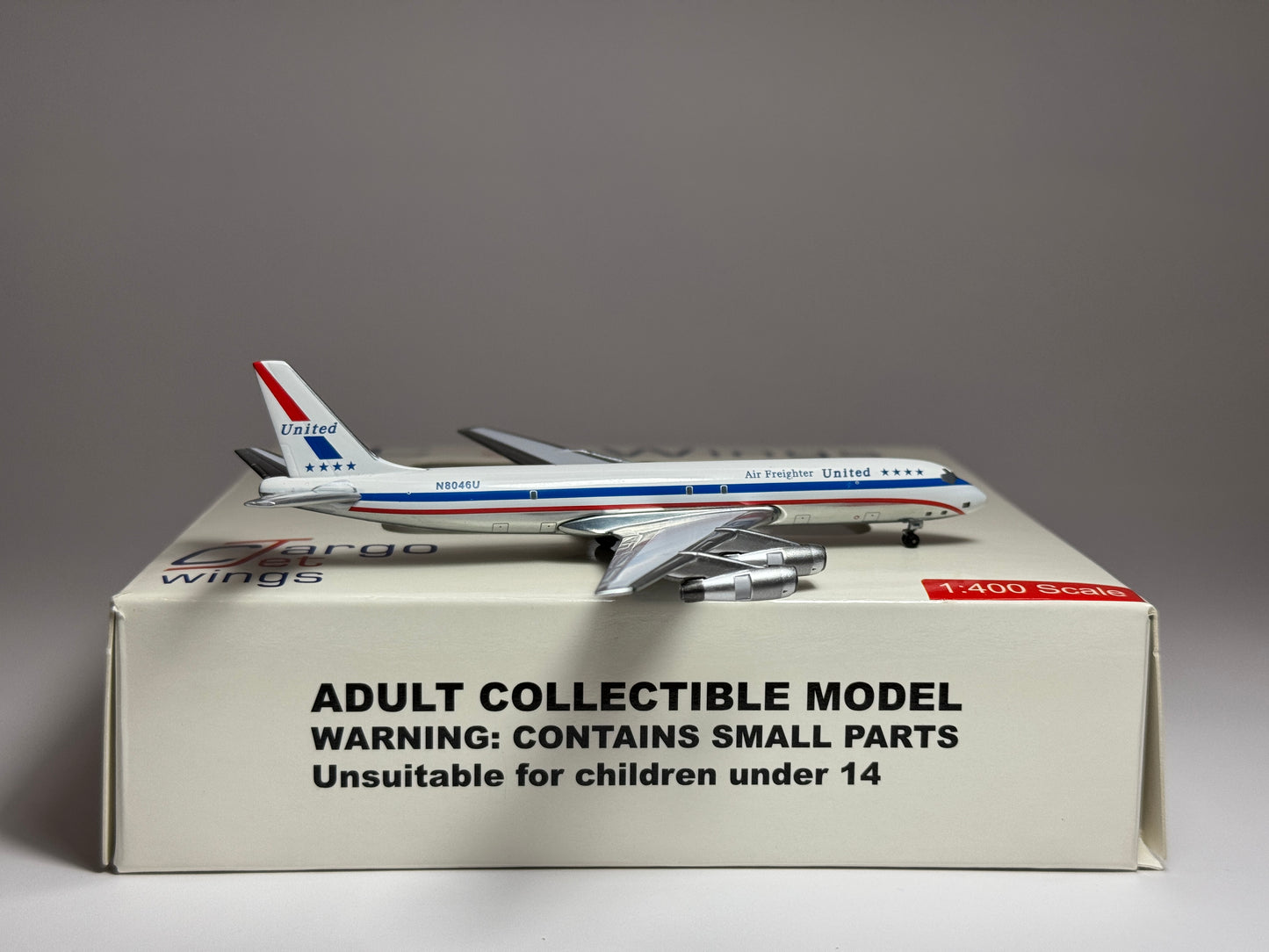 Aeroclassics 1:400 United Freighter Douglas DC-8-54F N8046U Stars & Bars HC-046B
