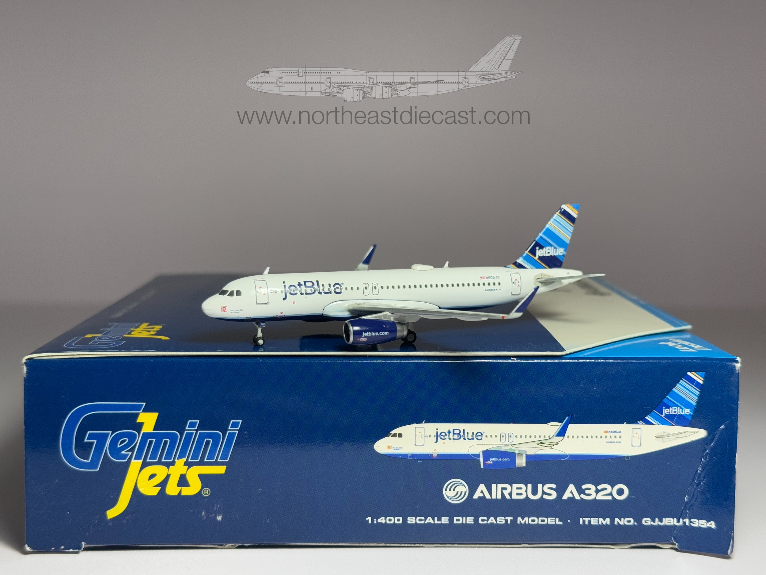 JetBlue Airbus A320-200 1:400 Gemini Jets N805JB (GJJBU1354)