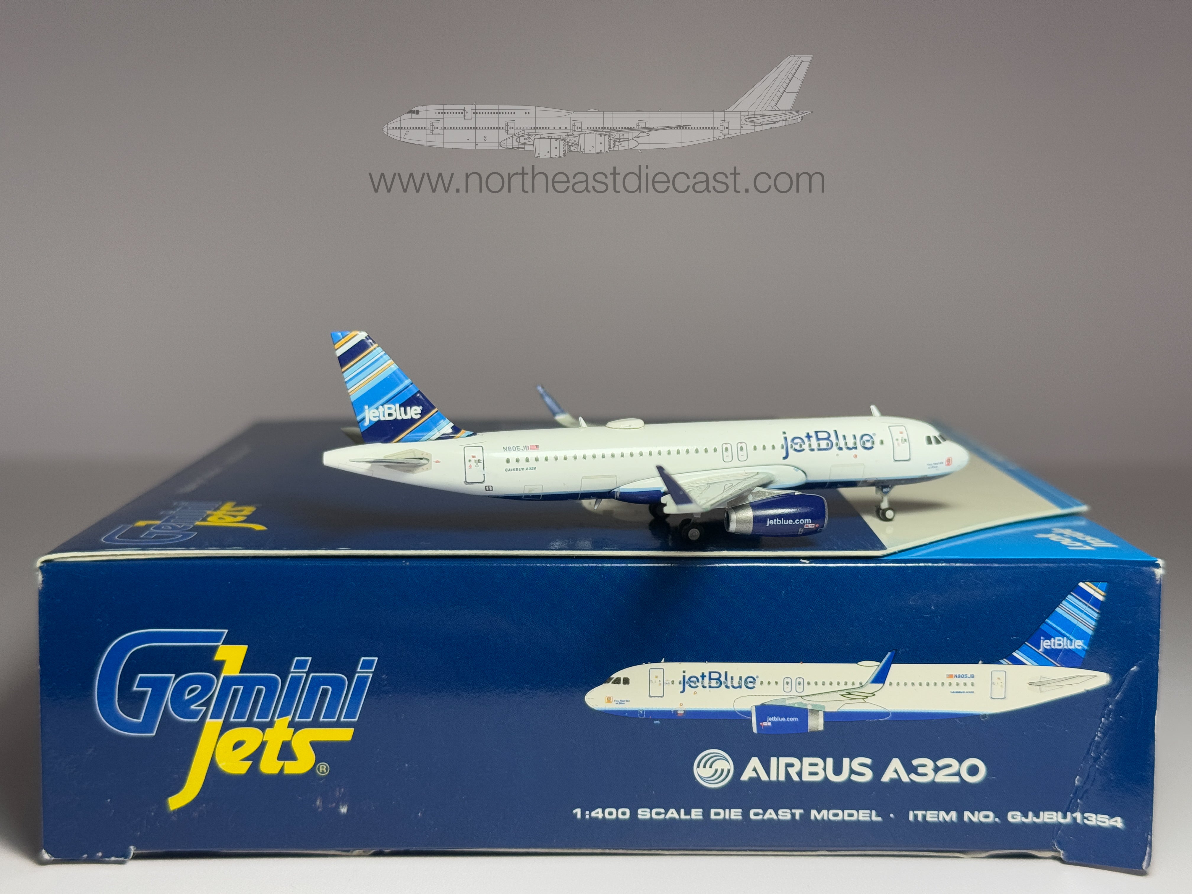 JetBlue Airbus A320-200 1:400 Gemini Jets N805JB (GJJBU1354)