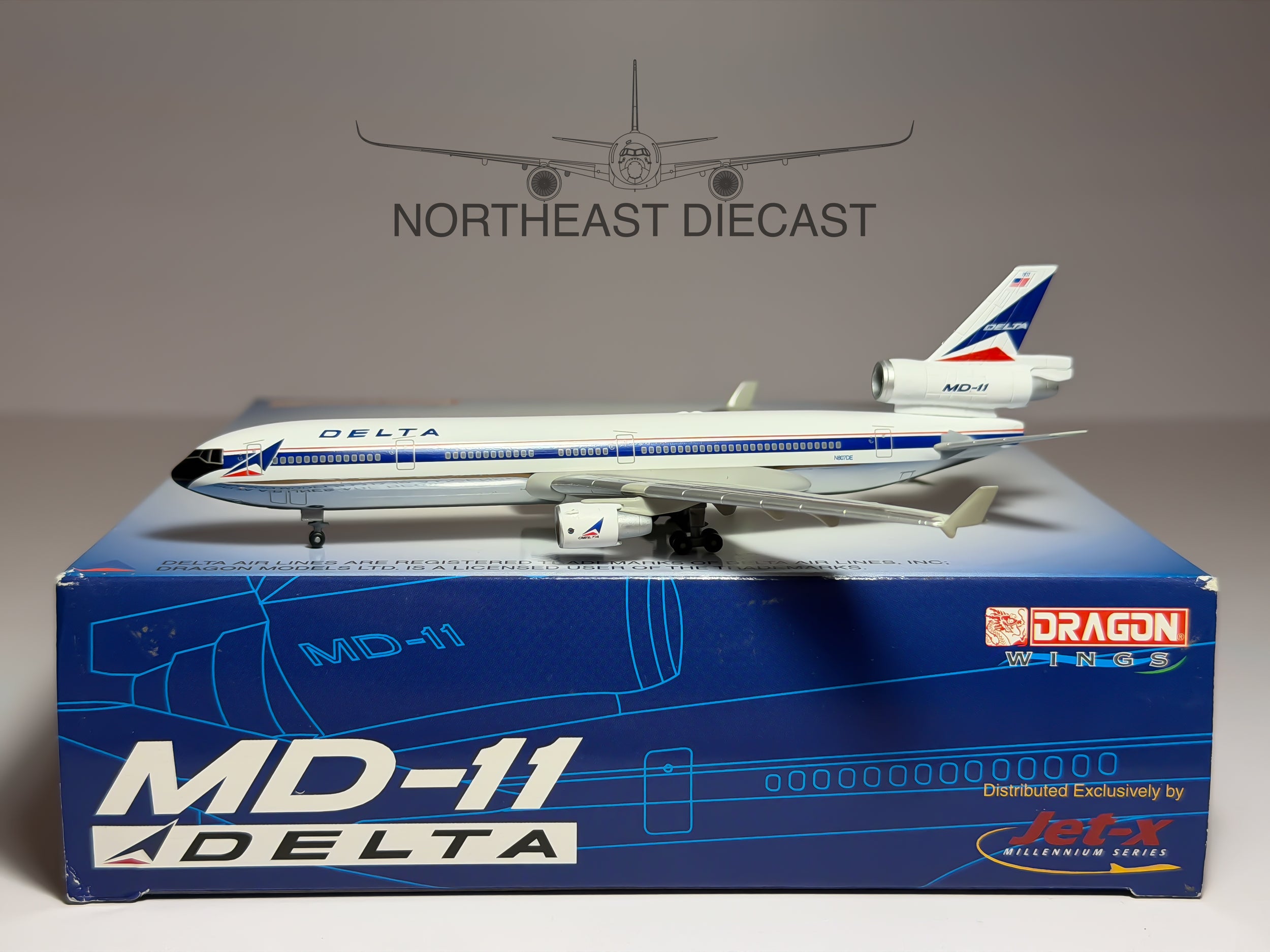 Delta Air Lines McDonnell Douglas MD-11 1:400 Jet-X N807DE (JX002)