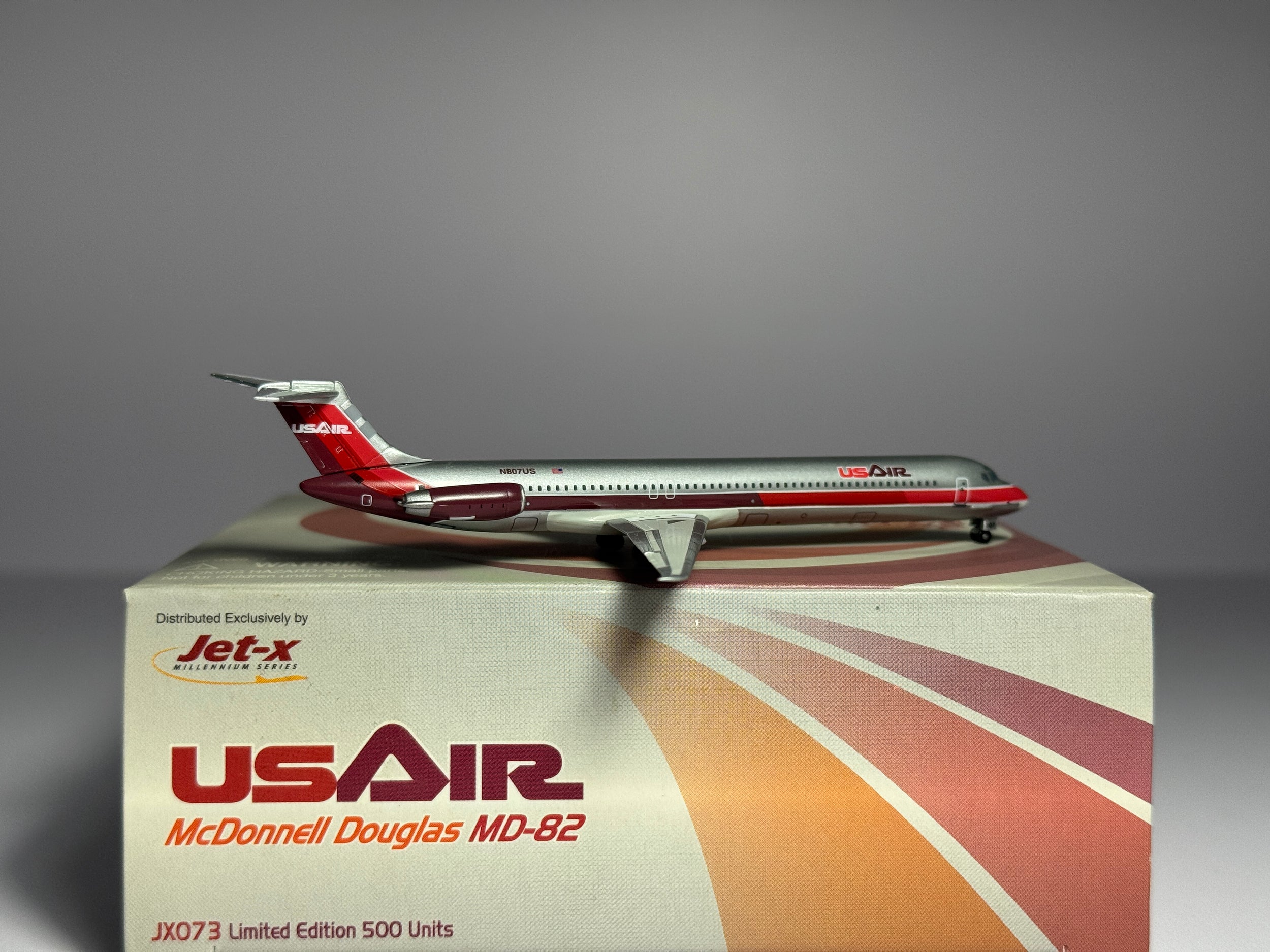 Jet-X 1:400 USAir McDonnell Douglas MD-81 N807US polished JX073