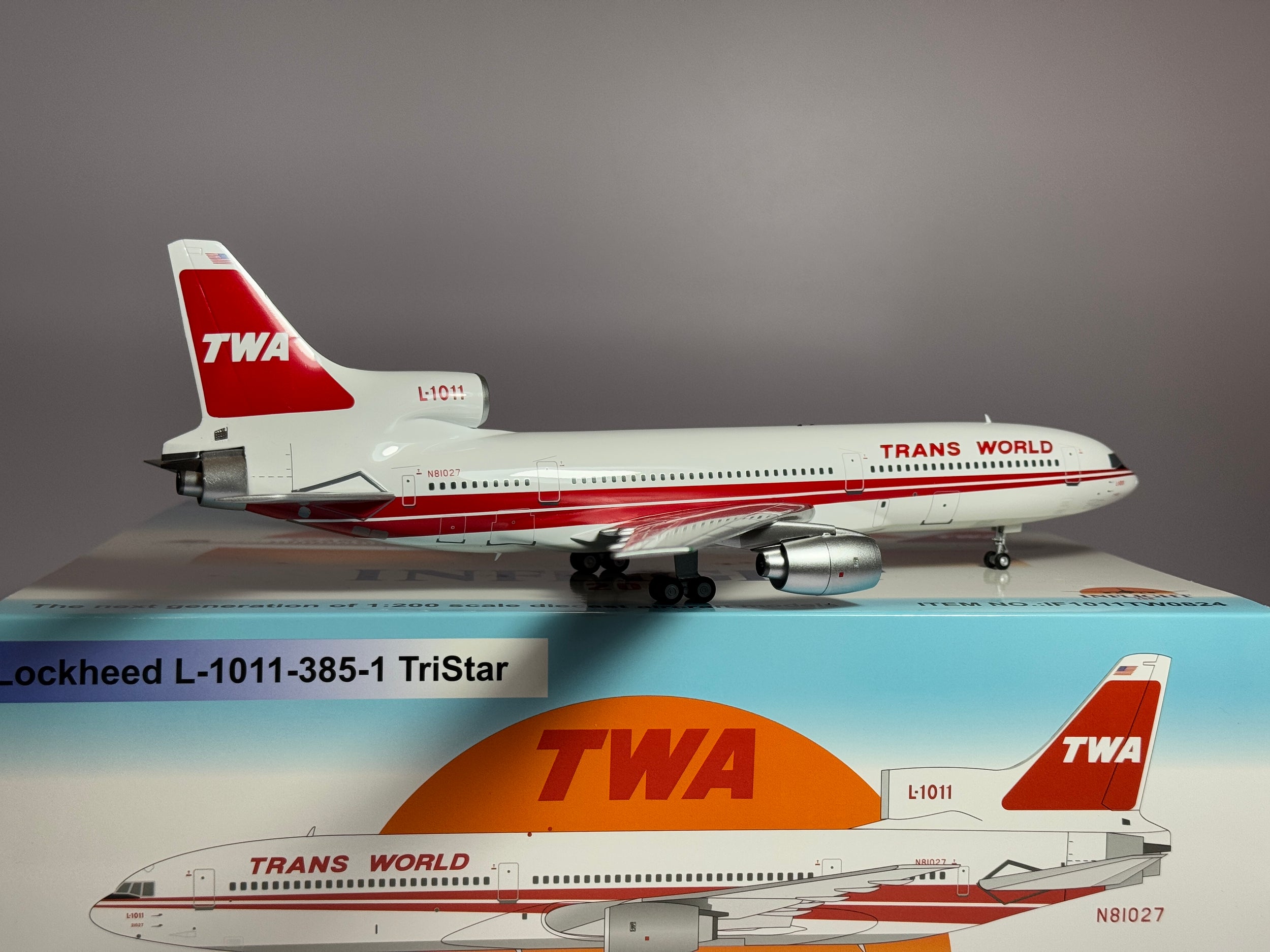 Inflight200 TWA Trans World Airlines Lockheed L-1011-385 N81027 Double Stripe IF1011TW0824