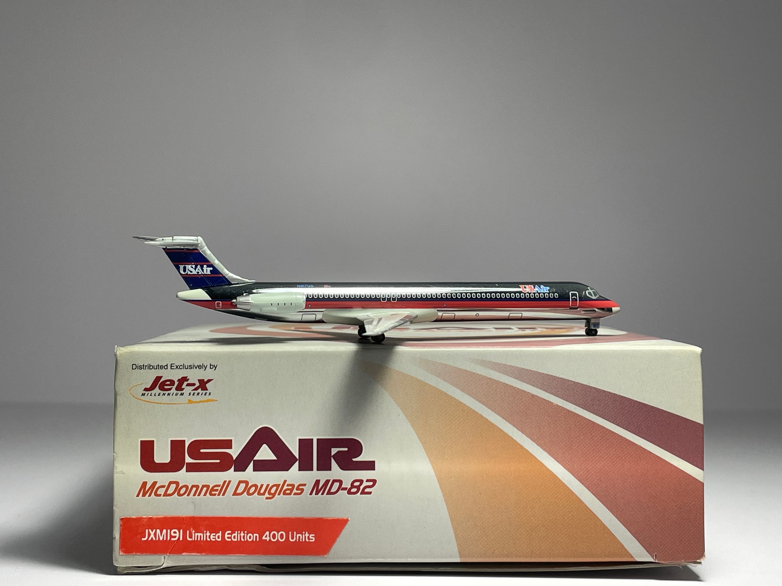 Jet-X 1:400 USAir McDonnell Douglas MD-82 N817US polished JXM191B