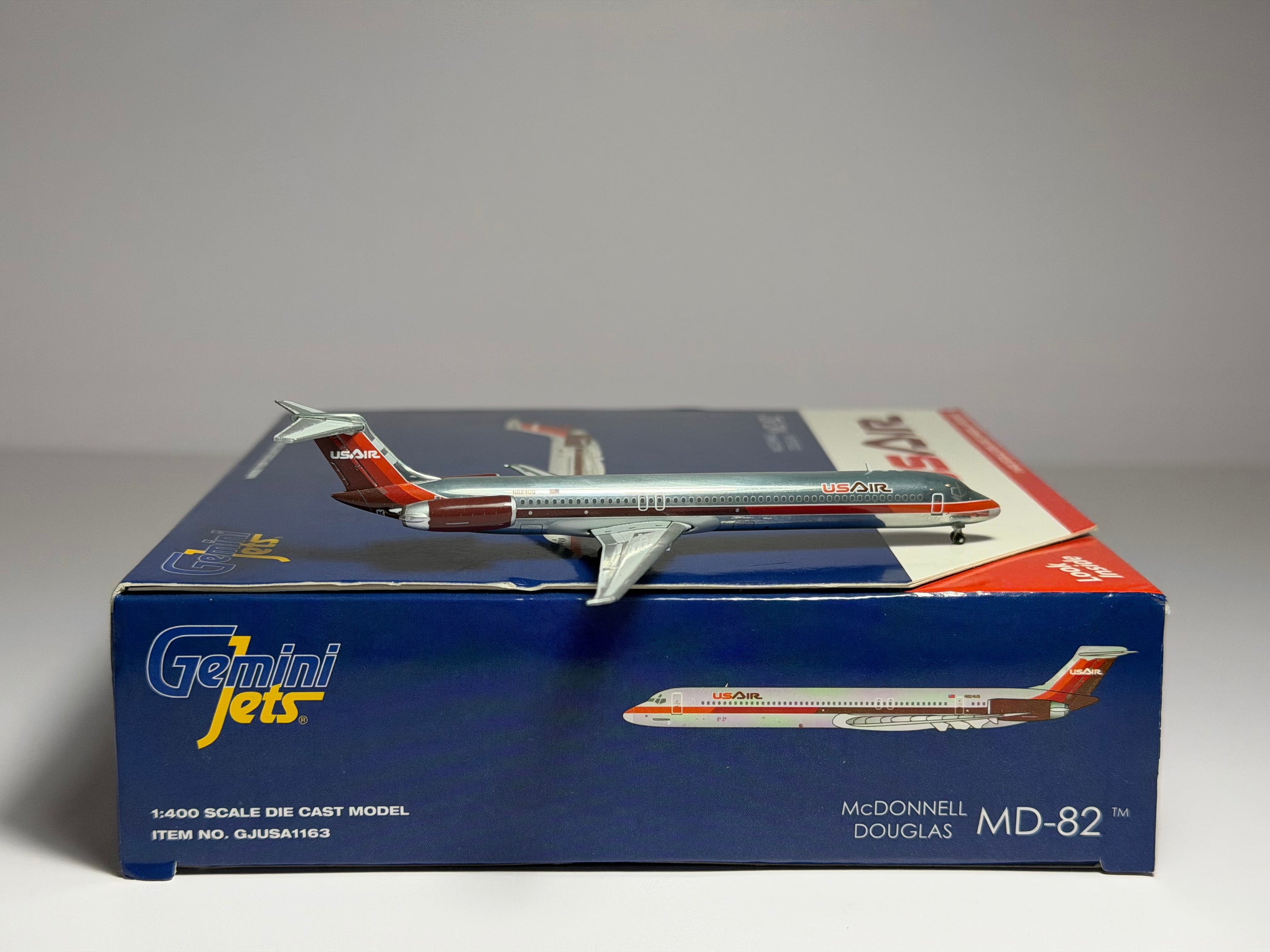 Gemini Jets 1:400 USAir McDonnell Douglas MD-82 N824US polished GJUSA1163