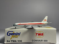 Gemini Jets 1:400 TWA Convair CV-880 N830TW Double Globe GJTWA536