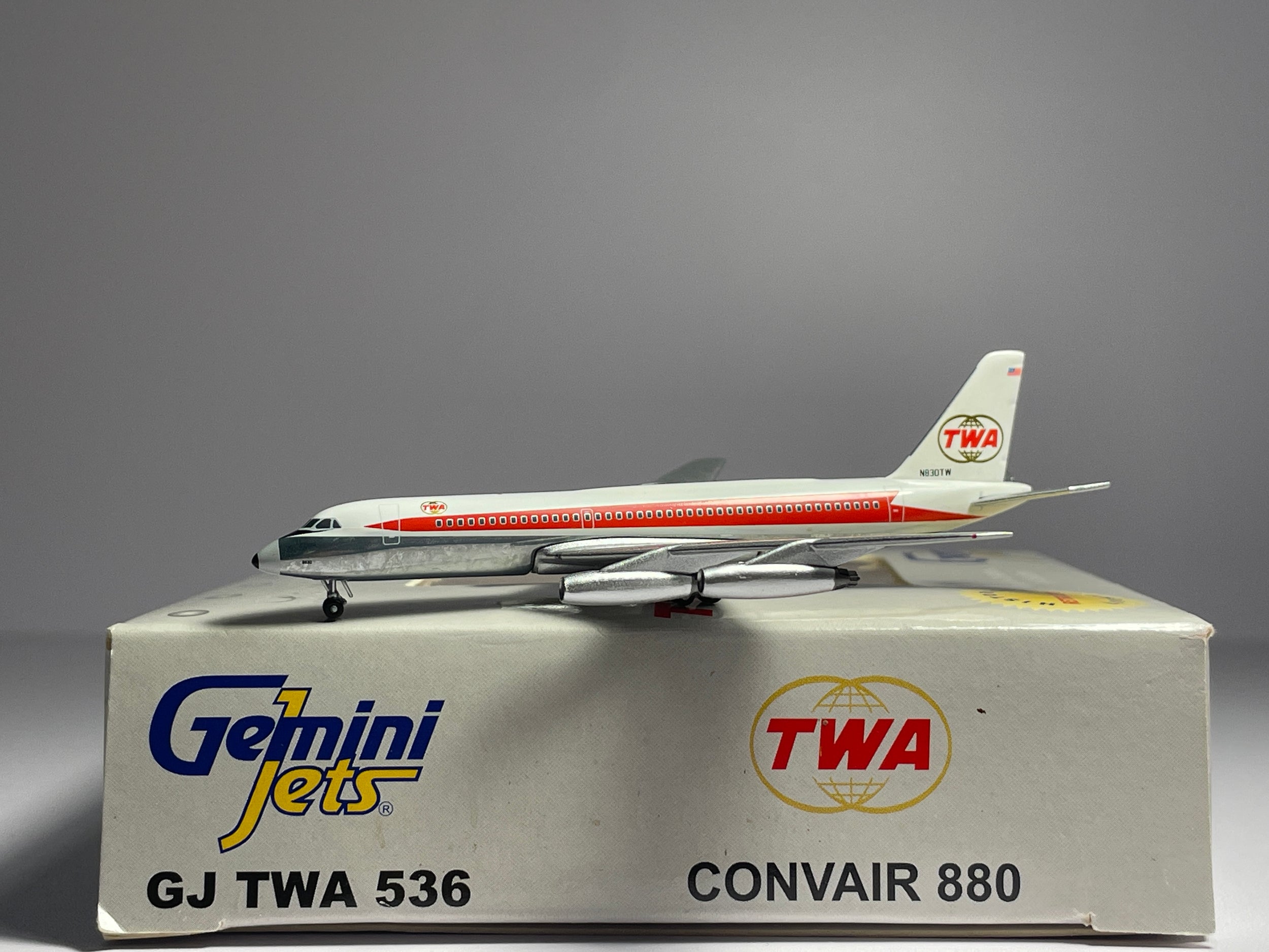 Gemini Jets 1:400 TWA Convair CV-880 N830TW Double Globe GJTWA536