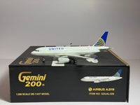 Gemini Jets 1:200 United Airlines Airbus A319 N848UA Post Merger G2UAL329