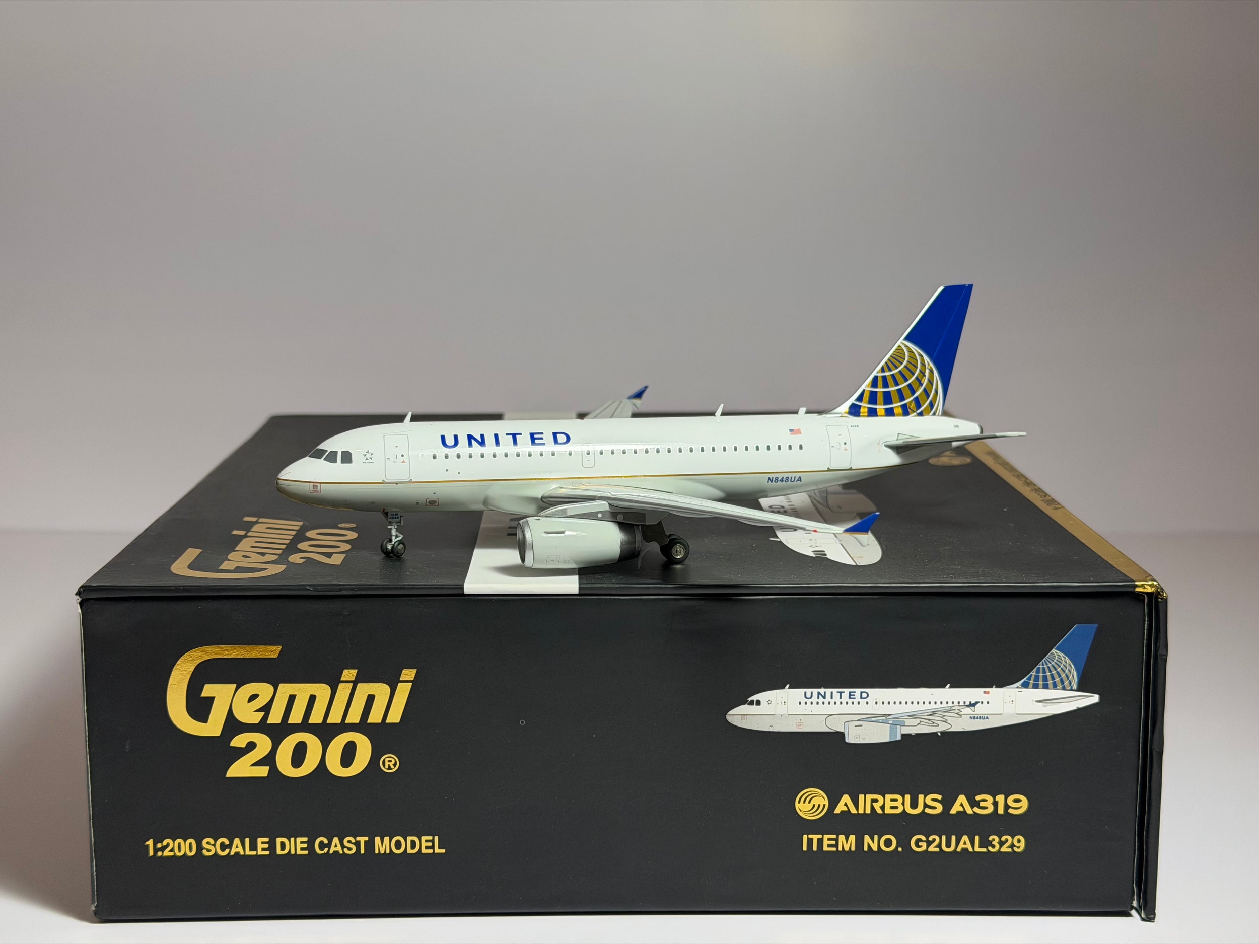 Gemini Jets 1:200 United Airlines Airbus A319 N848UA Post Merger G2UAL329