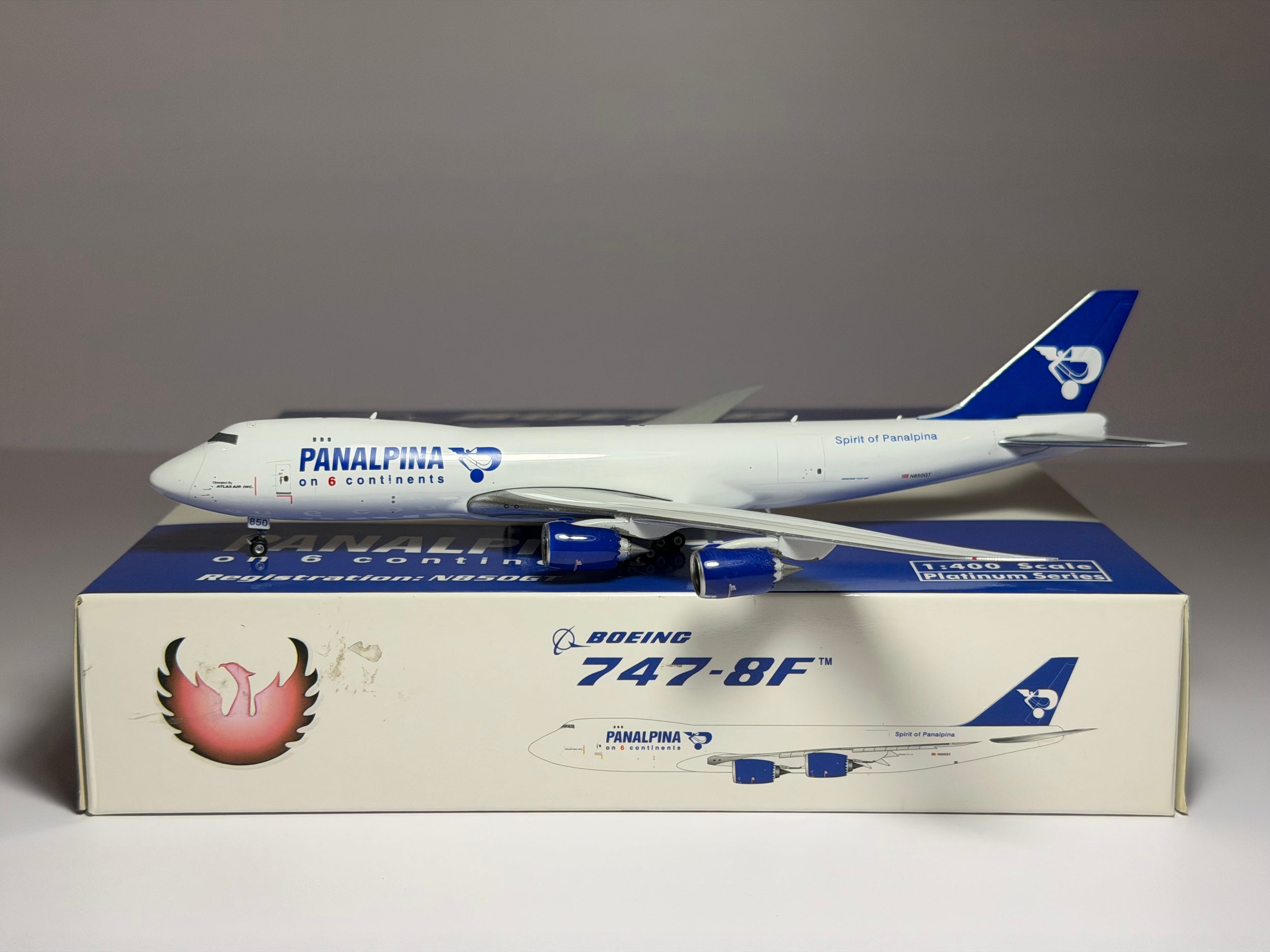 Phoenix Model 1:400 Panalpina Boeing 747-8F N850GT last colors PH410682