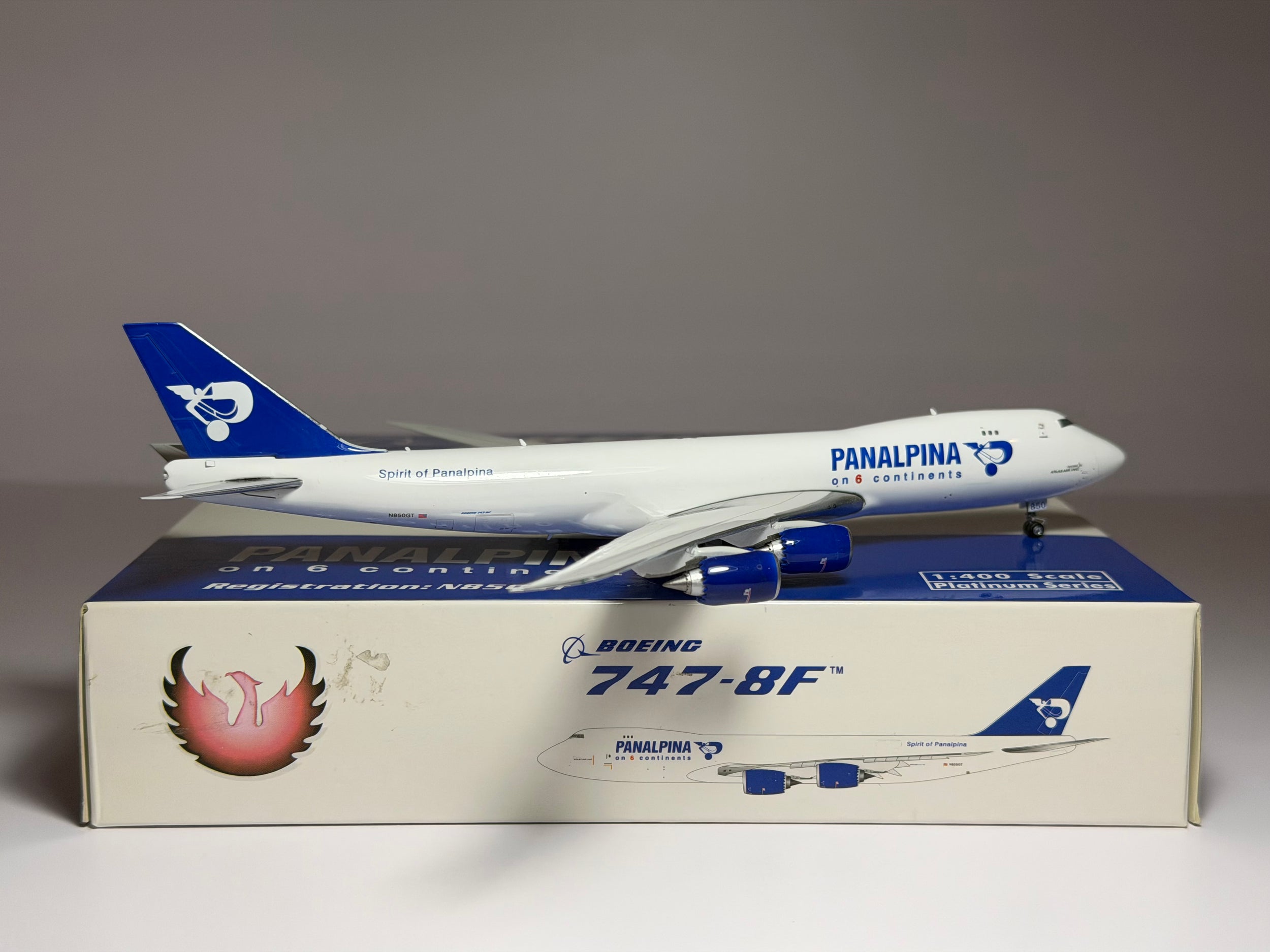 Phoenix Model 1:400 Panalpina Boeing 747-8F N850GT last colors PH410682