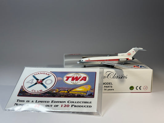 Aeroclassics 1:400 TWA Boeing 727-100 N852TW Double Globe ACN852TW