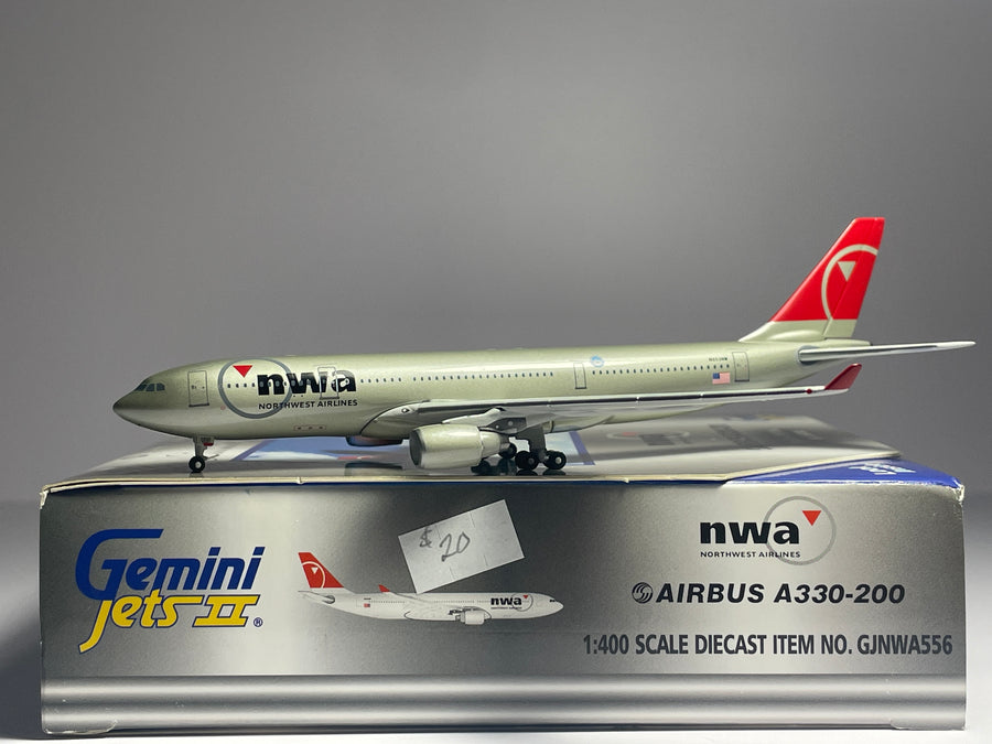 Gemini Jets 1:400 Northwest Airlines Airbus A330-200 N853NW last scheme GJNWA556