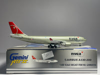Gemini Jets 1:400 Northwest Airlines Airbus A330-200 N853NW last scheme GJNWA556
