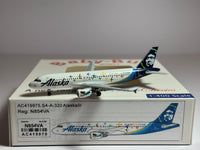 Aeroclassics 1:400 Alaska Airlines Airbus A320-200 N854VA Pride Plane AC419975