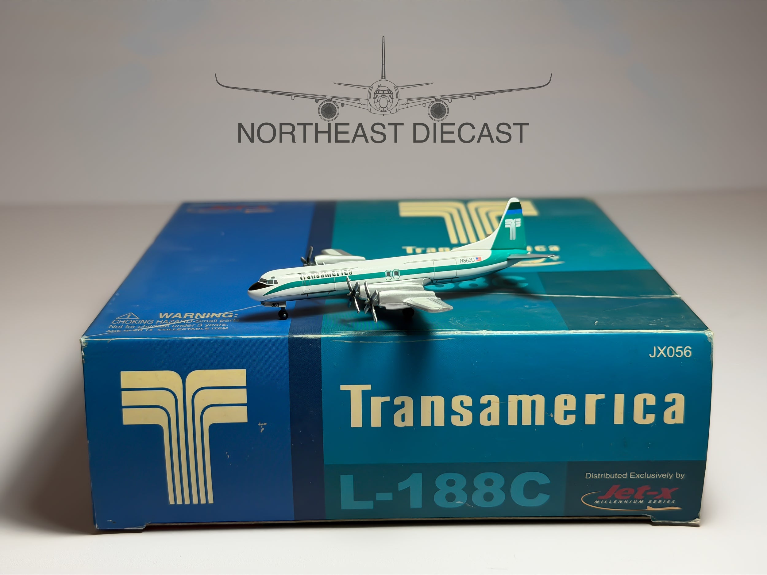 Transamerica Lockheed L-188F 1:400 Jet-X N860U (JX056)