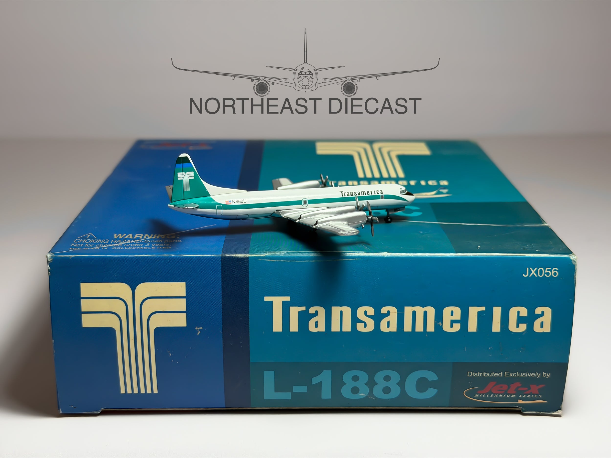 Transamerica Lockheed L-188F 1:400 Jet-X N860U (JX056)
