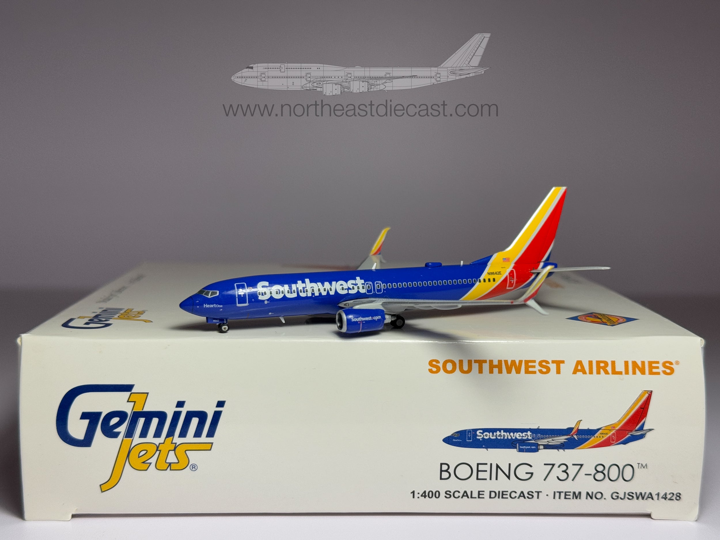 Southwest Airlines Boeing 737-800 1:400 Gemini Jets N8642E (GJSWA1428)