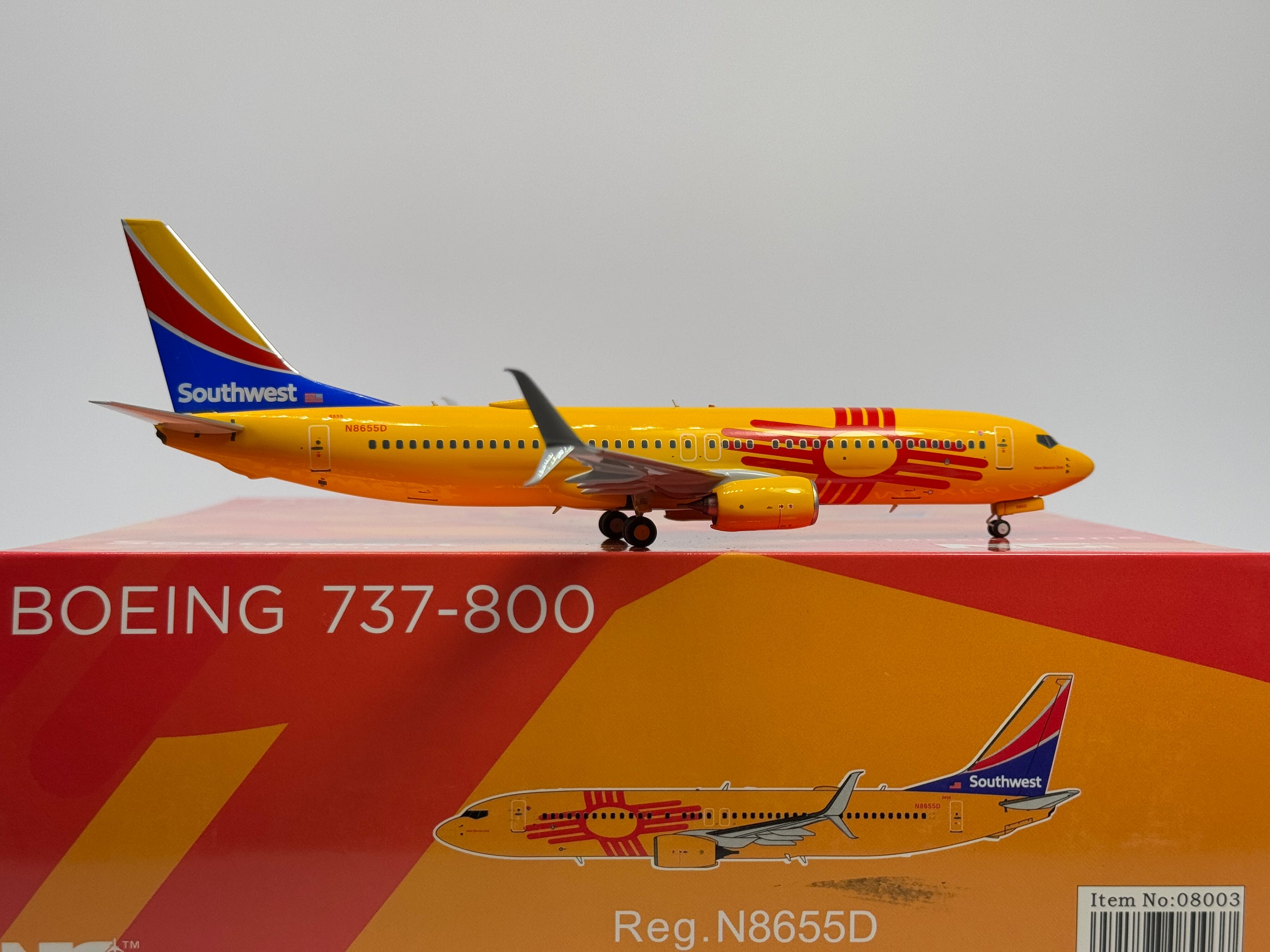 NG Models 1:200 Southwest Boeing 737-800 N8655D New Mexico One NGM08003
