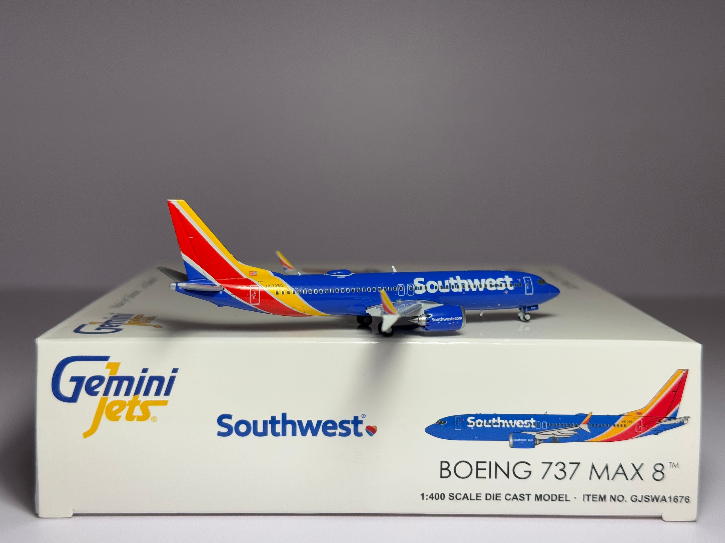 1:400 Gemini Jets Southwest Airlines Boeing 737 MAX8 N8705Q new livery GJSWA1676