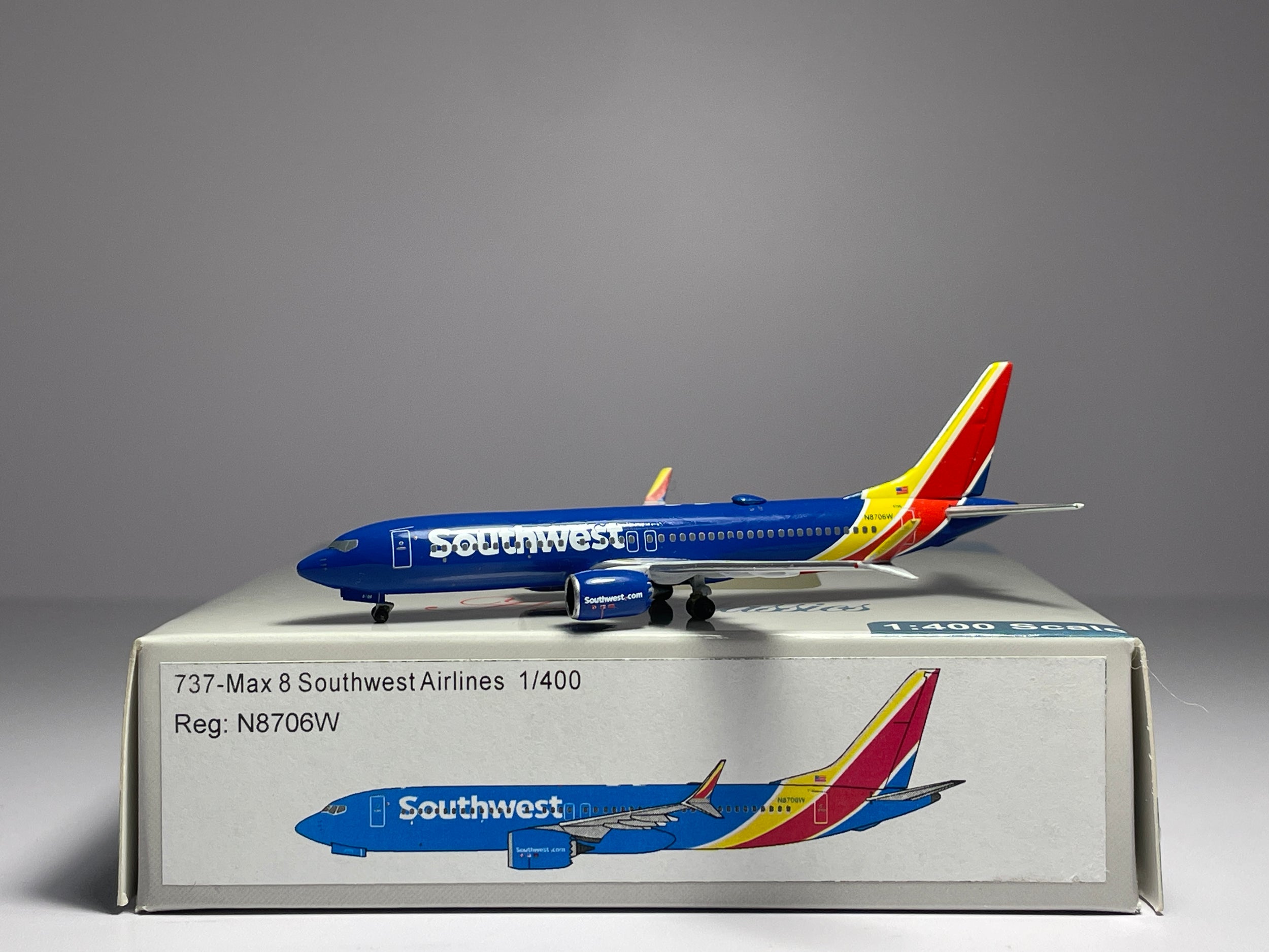Aeroclassics 1:400 Southwest Boeing 737MAX8 N8706W new colors ACN8706W