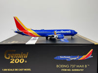 Gemini Jets 1:200 Southwest Boeing 737 MAX8 N8706W New Livery G2SWA757