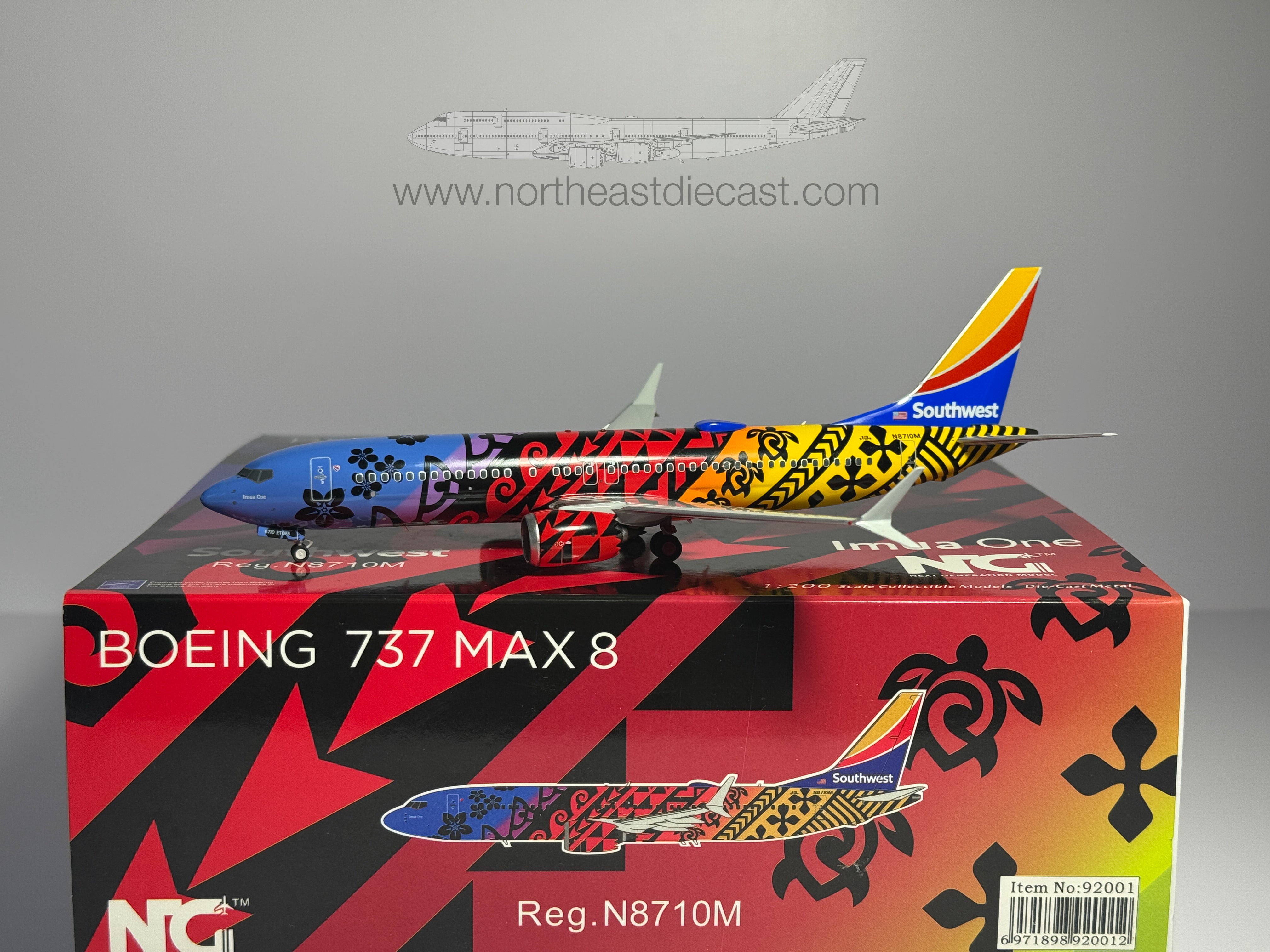 Southwest Airlines Boeing 737 MAX8 1:200 NG Models N8710M (NGM92001)