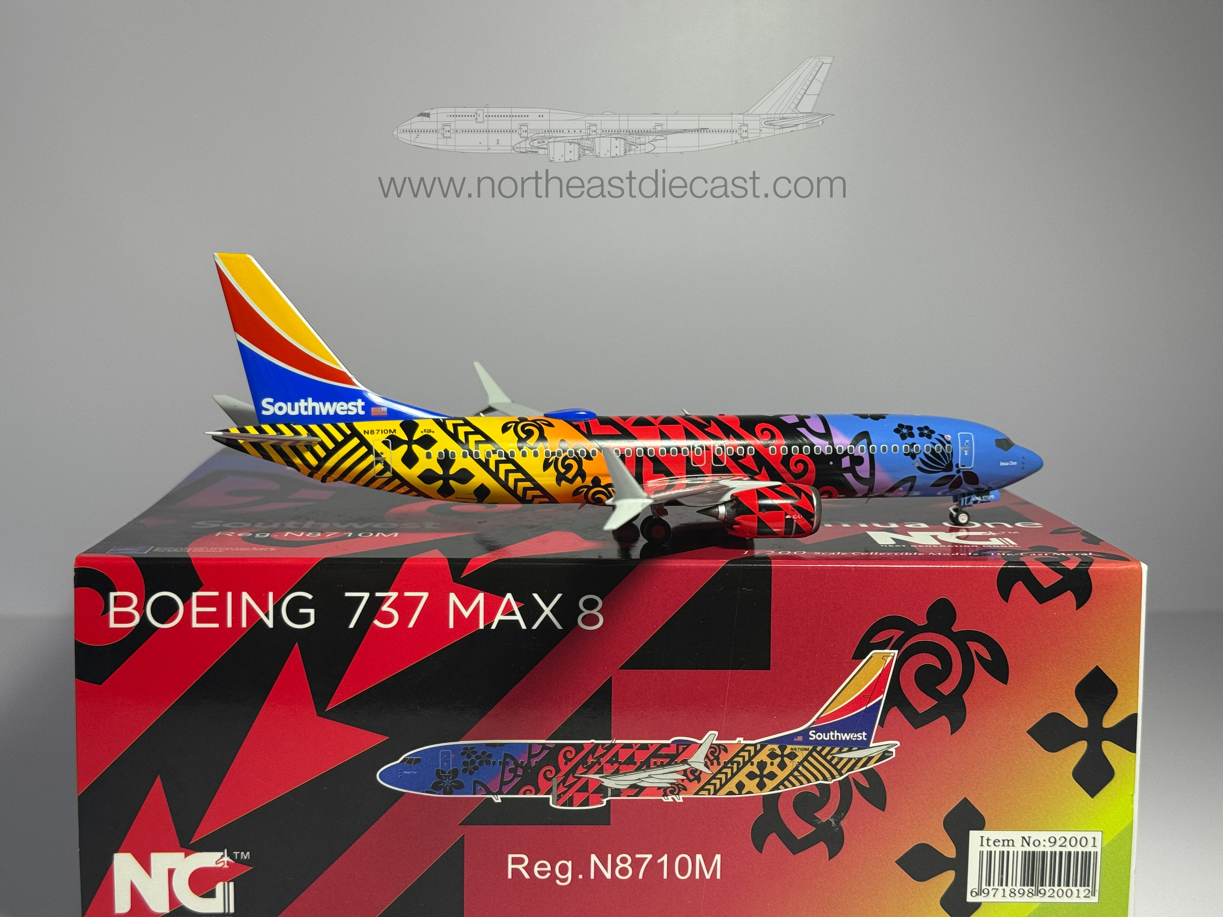 Southwest Airlines Boeing 737 MAX8 1:200 NG Models N8710M (NGM92001)