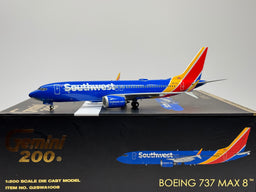 Gemini Jets 1:200 Southwest Boeing 737 MAX8 N8730Q Current Colors G2SWA1008