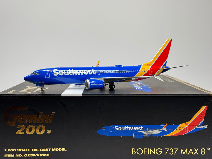 Gemini Jets 1:200 Southwest Boeing 737 MAX8 N8730Q Current Colors G2SWA1008