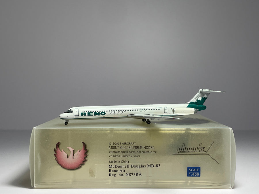 Phoenix Models 1:400 Reno Air McDonnell Douglas MD-83 N873RA PH4RNO048