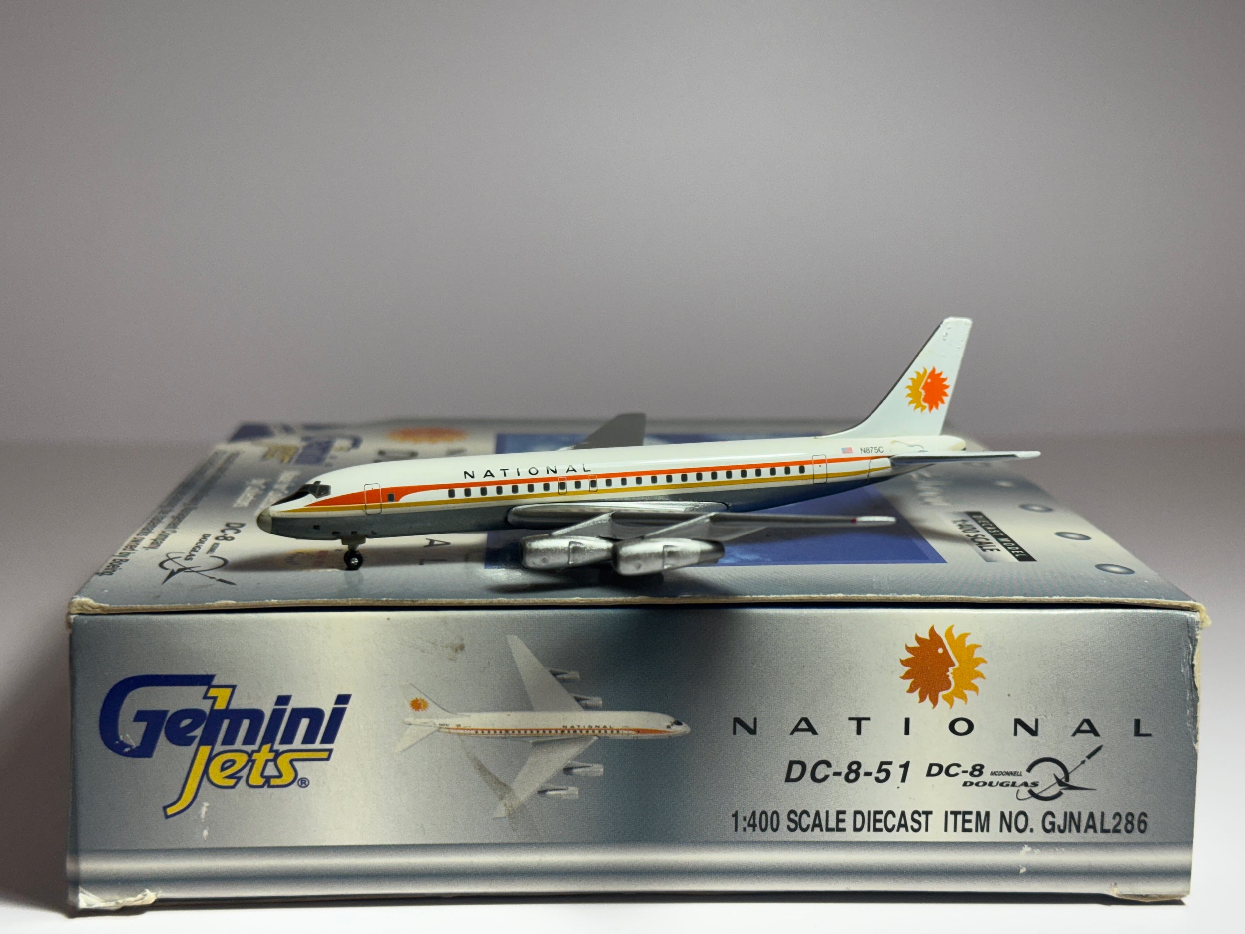 Gemini Jets 1:400 National Airlines Douglas DC-8-50 N875C Sun King GJNAL286