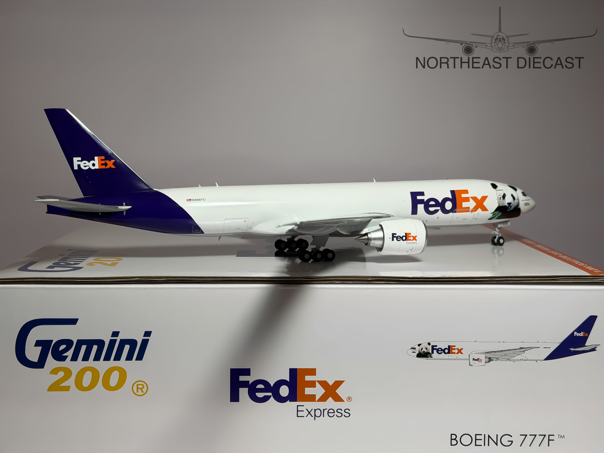 FedEx Express Boeing 777-200F 1:200 Gemini Jets N886FD (G2FDX1299)
