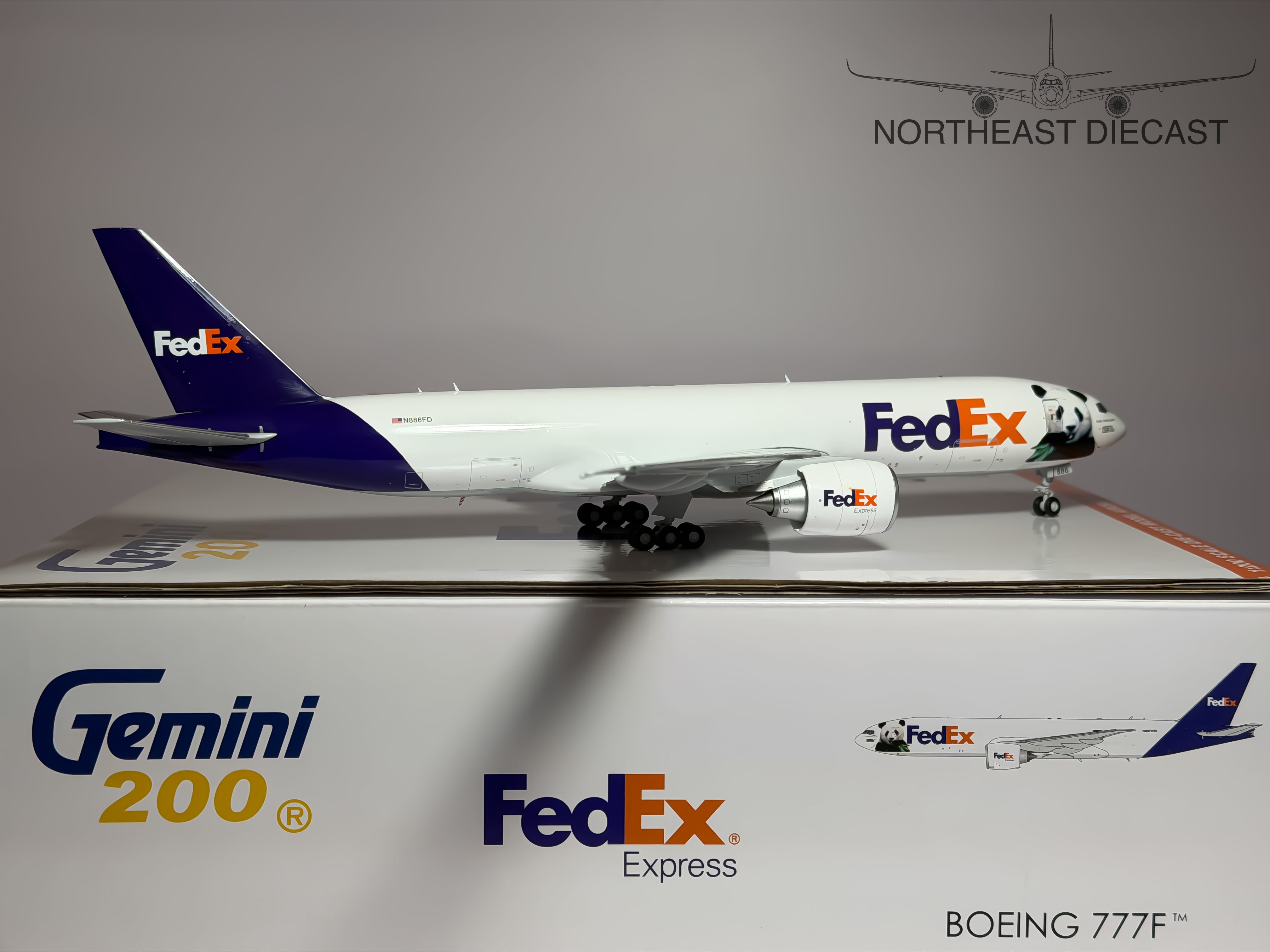 FedEx Express Boeing 777-200F 1:200 Gemini Jets N886FD (G2FDX1299)